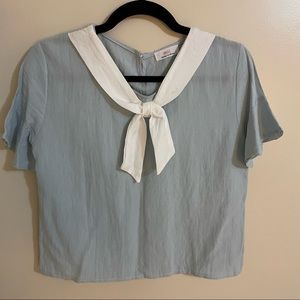 𝅺MII Tie bow blouse,